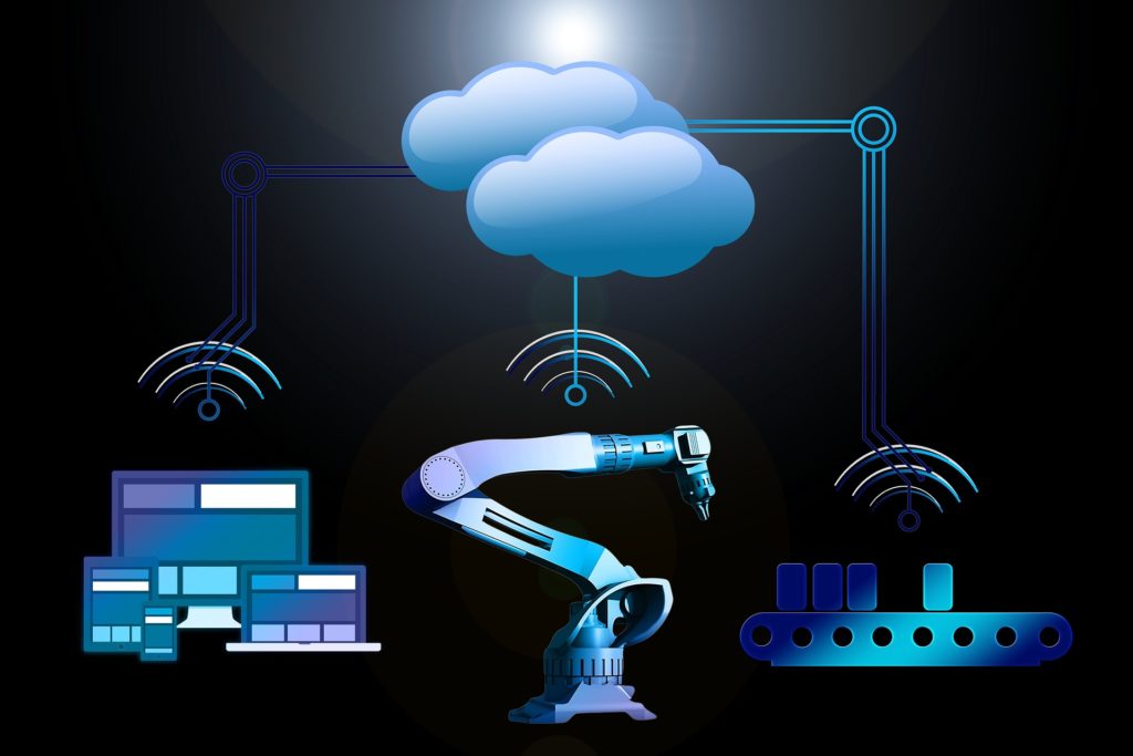L'usine du futur sera connectée. // Source : Pixabay L'usine du futur sera connectée. // Source : Pixabay