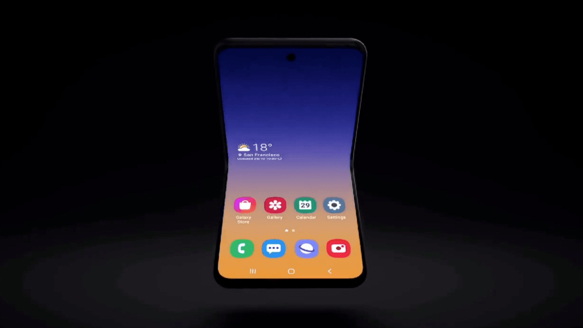 Un prototype de smartphone pliable par Samsung // Source : Samsung