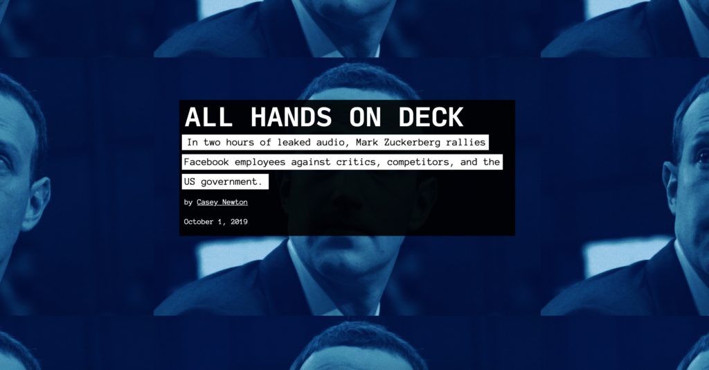 Page d'accueil du long format de the Verge du 1er octobre 2019 // Source : The Verge Page d'accueil du long format de the Verge du 1er octobre 2019 // Source : The Verge