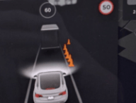 Les Tesla montrent les cônes de signalisation // Source : Twitter Les Tesla montrent les cônes de signalisation // Source : Twitter