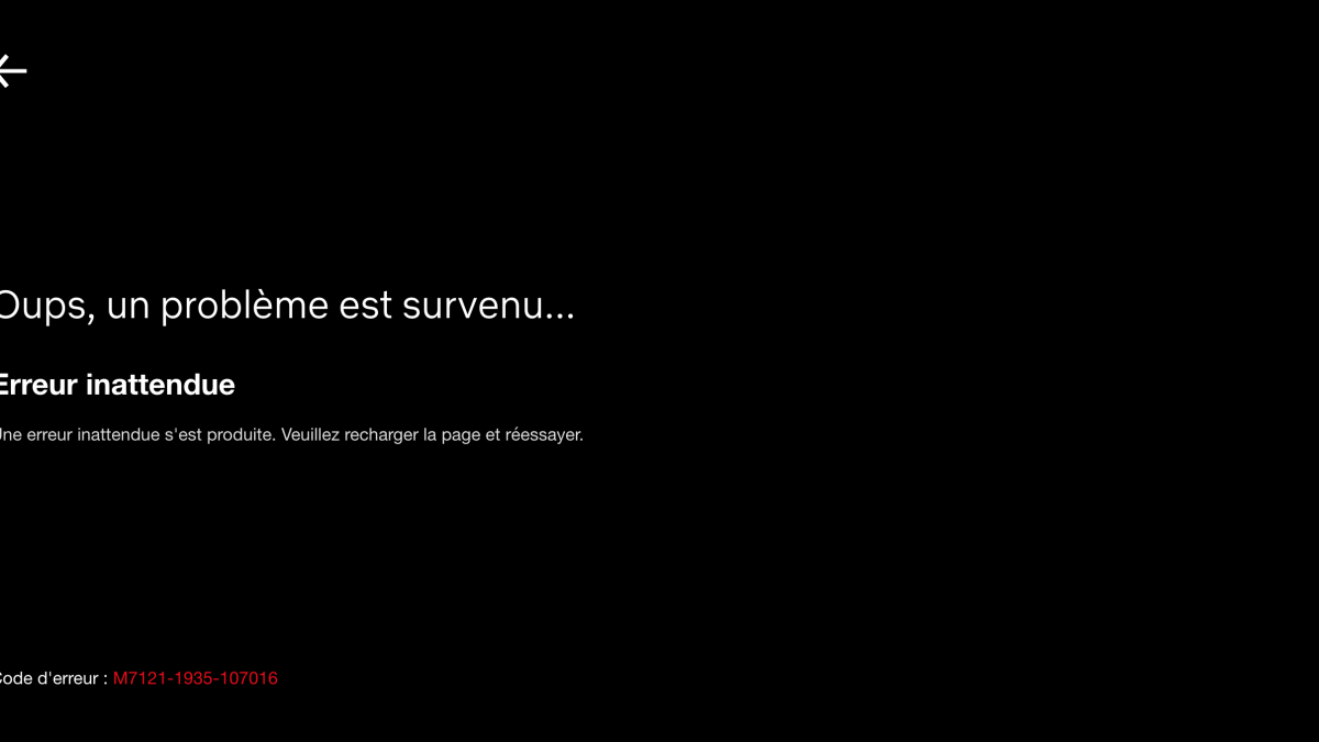 Netflix connaît des bugs jeudi 21 novembre 2019 Netflix connaît des bugs jeudi 21 novembre 2019