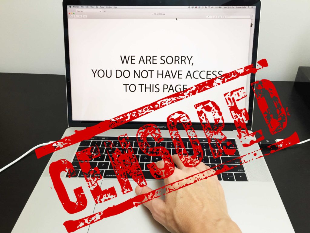 La censure bloque l'accès à des sites internet ou la recherche de mots clés. // Source : University of Maryland La censure bloque l'accès à des sites internet ou la recherche de mots clés. // Source : University of Maryland