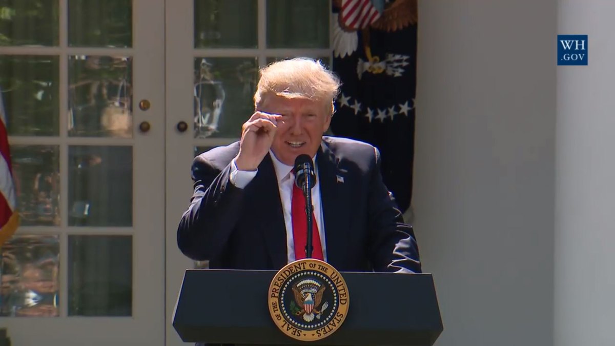 Donald Trump s'oppose vivement à l'Accord de Paris. // Source : The White House Donald Trump s'oppose vivement à l'Accord de Paris. // Source : The White House