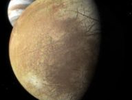 Europe, une des lunes de Jupiter. // Source : Flickr/CC/Kevin Gill (photo recadrée)