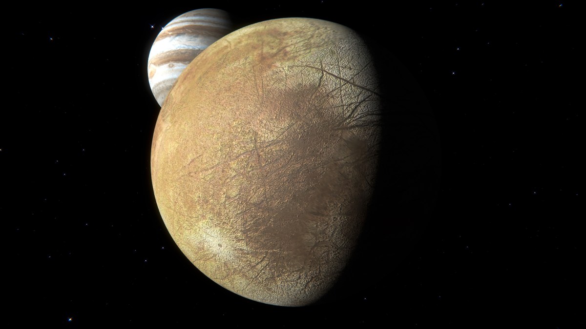 Europe, une des lunes de Jupiter. // Source : Flickr/CC/Kevin Gill (photo recadrée) Europe, une des lunes de Jupiter. // Source : Flickr/CC/Kevin Gill (photo recadrée)