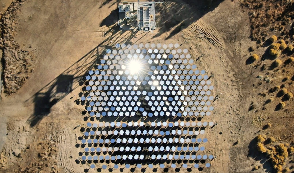 L'installation Heliogen vue du ciel. // Source : Heliogen L'installation Heliogen vue du ciel. // Source : Heliogen