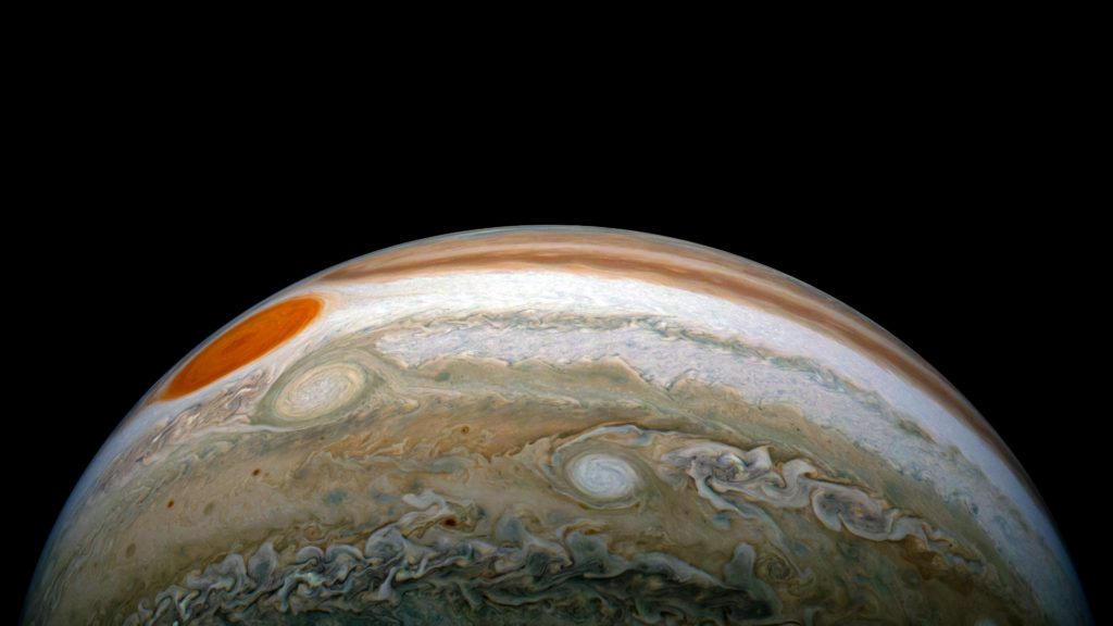 La Grande Tâche rouge de Jupiter. // Source : Flickr/CC/Kevin Gill (photo recadrée) La Grande Tâche rouge de Jupiter. // Source : Flickr/CC/Kevin Gill (photo recadrée)
