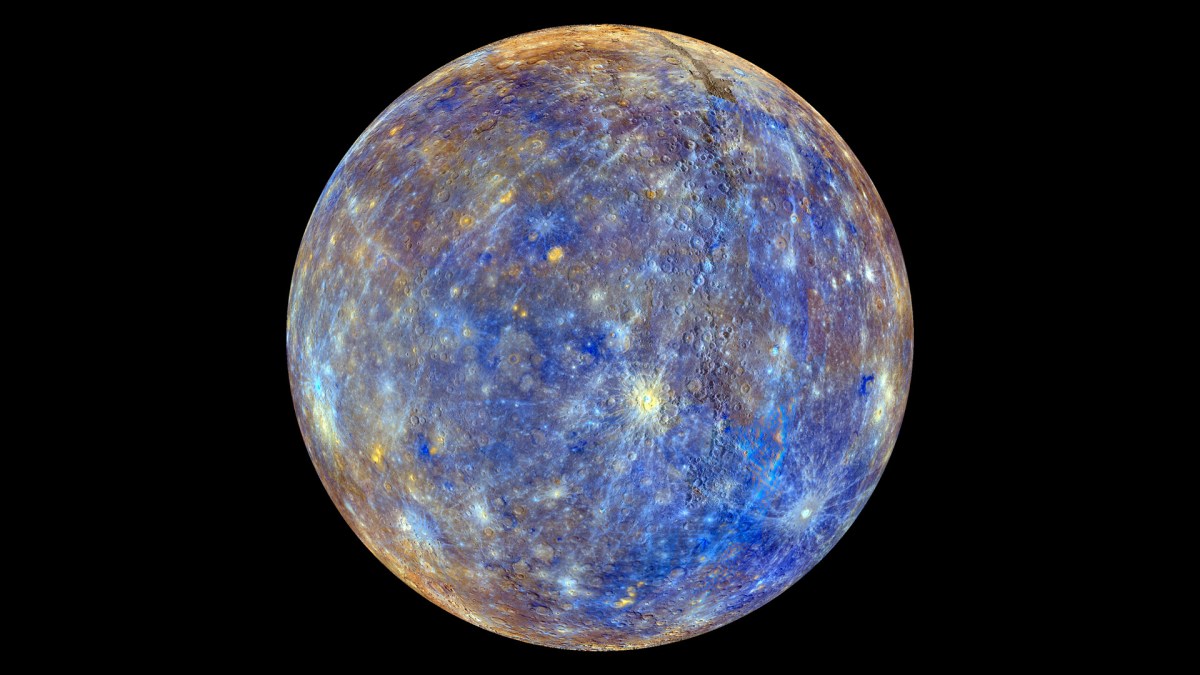 Mercure en fausses couleurs. // Source : Flickr/CC/Nasa Goddard Space Flight Center Mercure en fausses couleurs. // Source : Flickr/CC/Nasa Goddard Space Flight Center