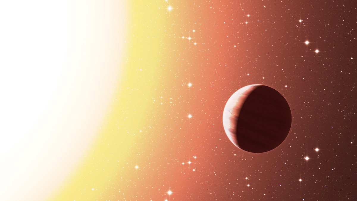 Une planète de type Jupiter chaud. // Source : ESO/L. Calçada (photo recadrée) Une planète de type Jupiter chaud. // Source : ESO/L. Calçada (photo recadrée)
