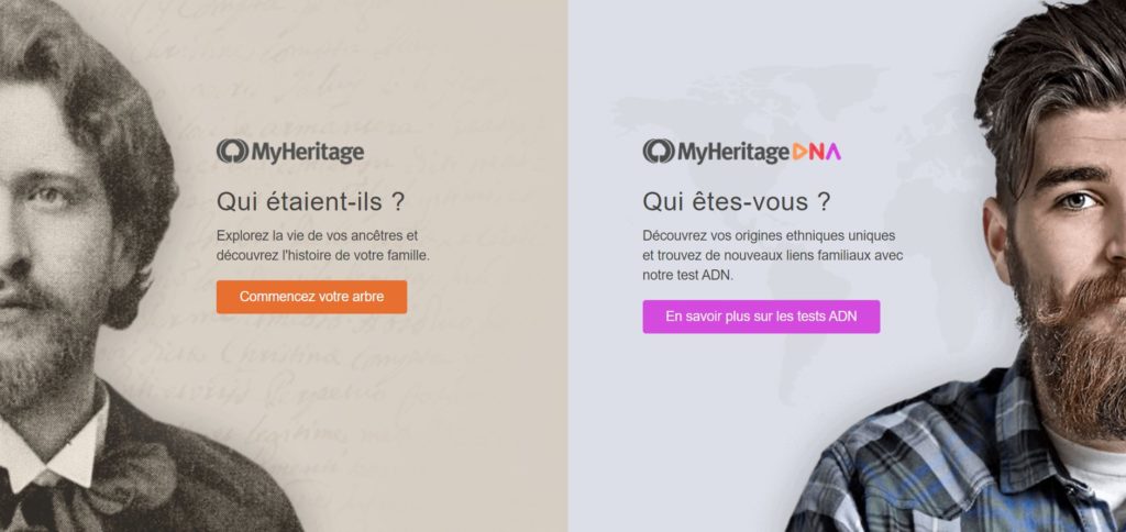 Capture d'écran du site de My Heritage. // Source : My Heritage Capture d'écran du site de My Heritage. // Source : My Heritage