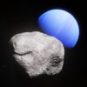 Neptune et sa petite lune Hippocampe. // Source : ESA/Hubble, NASA, L. Calçada (photo recadrée) Neptune et sa petite lune Hippocampe. // Source : ESA/Hubble, NASA, L. Calçada (photo recadrée)