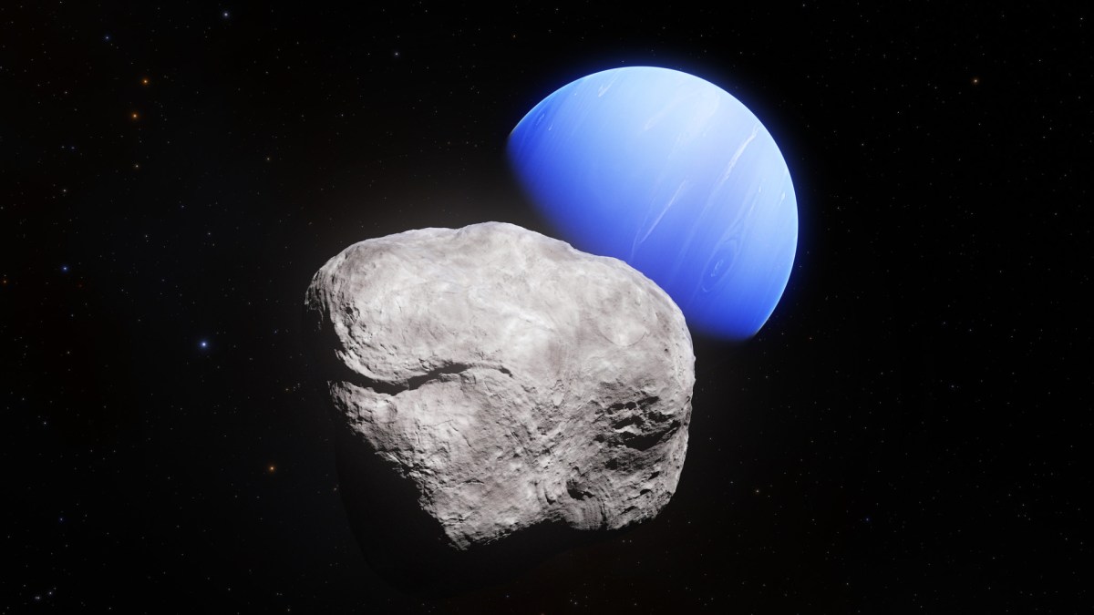 Neptune et sa petite lune Hippocampe. // Source : ESA/Hubble, NASA, L. Calçada (photo recadrée) Neptune et sa petite lune Hippocampe. // Source : ESA/Hubble, NASA, L. Calçada (photo recadrée)