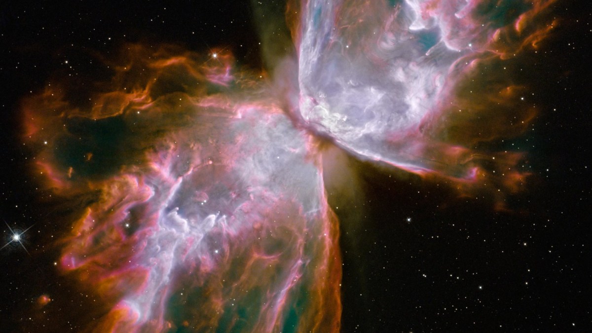 Des vents émergeant de la nébuleuse NGC 6302. // Source : Flickr/CC/Nasa Goddard Space Flight Center (photo recadrée) Des vents émergeant de la nébuleuse NGC 6302. // Source : Flickr/CC/Nasa Goddard Space Flight Center (photo recadrée)