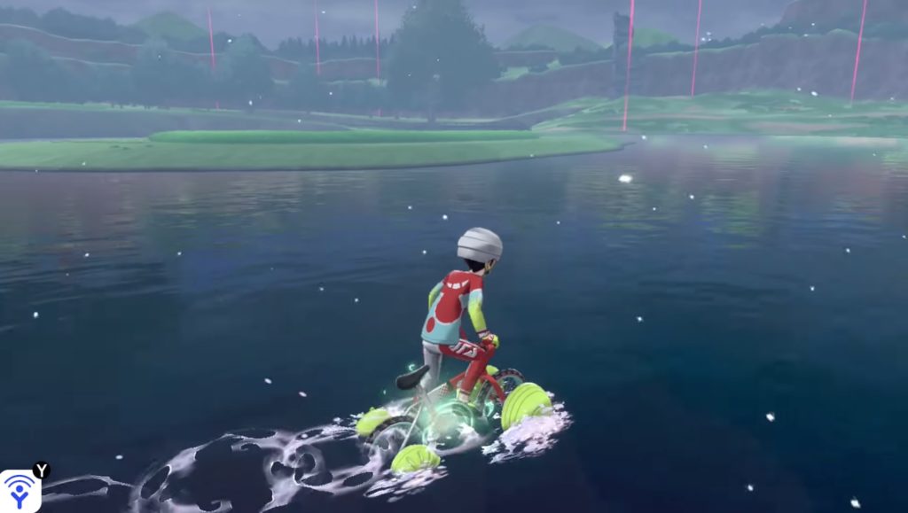 La bicyclette lorsqu'elle peut aller sur l'eau // Source : YouTube/Nintendo La bicyclette lorsqu'elle peut aller sur l'eau // Source : YouTube/Nintendo