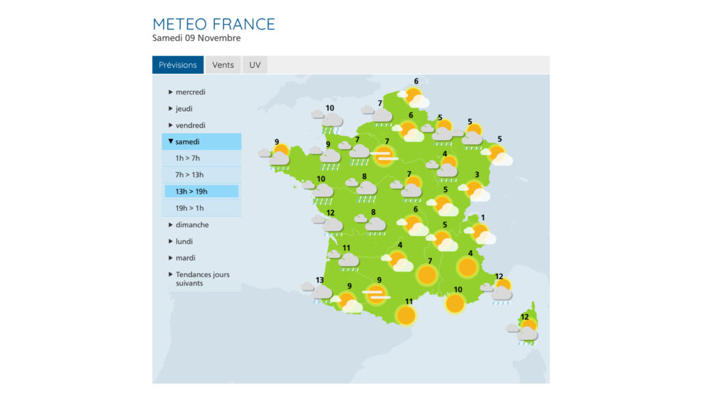 Il y a plusieurs étapes avant d'arriver à une telle carte. // Source : Capture d'écran Météo-France Il y a plusieurs étapes avant d'arriver à une telle carte. // Source : Capture d'écran Météo-France