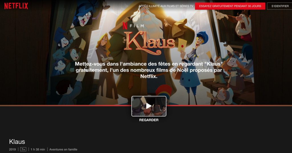 Jusqu'au 17 novembre, le film Klaus est gratuit sur Netflix // Source : Netflix/Klaus Jusqu'au 17 novembre, le film Klaus est gratuit sur Netflix // Source : Netflix/Klaus