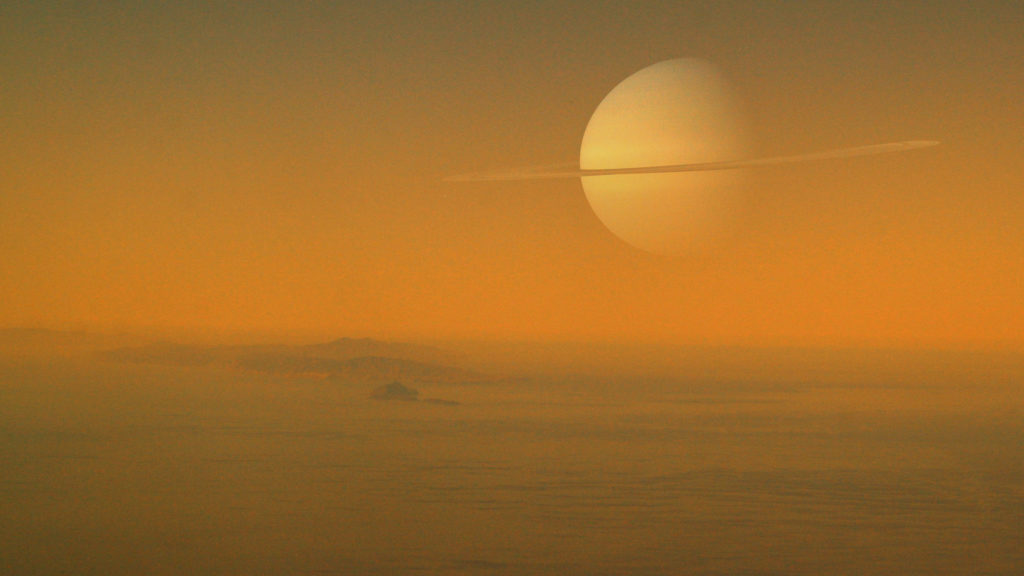 Saturne, vue de Titan. // Source : Flickr/CC/Kevin Gill (photo recadrée) Saturne, vue de Titan. // Source : Flickr/CC/Kevin Gill (photo recadrée)