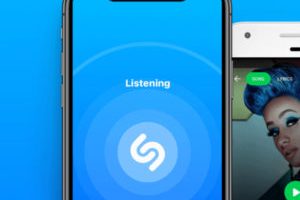L'application Shazam permet de retrouver le nom des musiques que l'on entend. // Source : Shazam L'application Shazam permet de retrouver le nom des musiques que l'on entend. // Source : Shazam