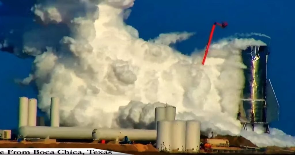 La vidéo de l'explosion du prototype Starship le 20 novembre 2019 // Source : YouTube/LabPadre La vidéo de l'explosion du prototype Starship le 20 novembre 2019 // Source : YouTube/LabPadre