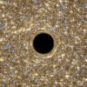 Une représentation d'un trou noir supermassif. // Source : Flickr/CC/NASA Goddard Space Flight Center (photo recadrée et modifiée) Une représentation d'un trou noir supermassif. // Source : Flickr/CC/NASA Goddard Space Flight Center (photo recadrée et modifiée)