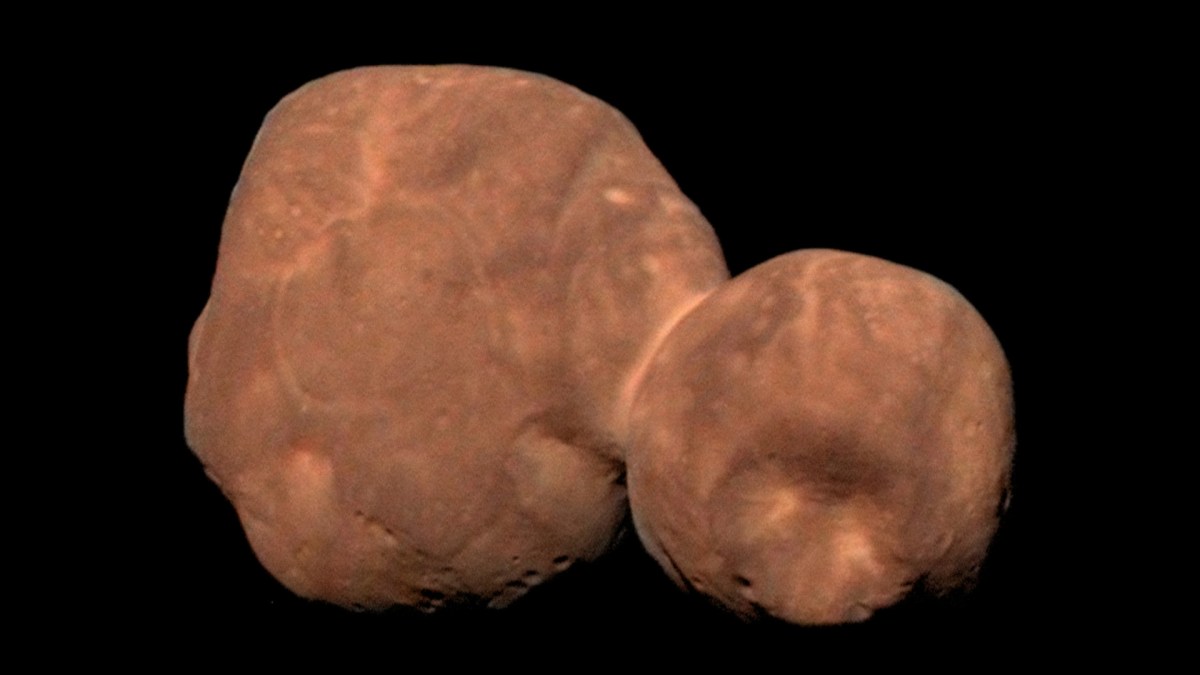 L'objet 2014 MU69 avait été surnommé Ultima Thulé. // Source : Wikimedia/CC/NASA/Johns Hopkins University Applied Physics Laboratory/Southwest Research Institute/Roman Tkachenko (photo recadrée) L'objet 2014 MU69 avait été surnommé Ultima Thulé. // Source : Wikimedia/CC/NASA/Johns Hopkins University Applied Physics Laboratory/Southwest Research Institute/Roman Tkachenko (photo recadrée)