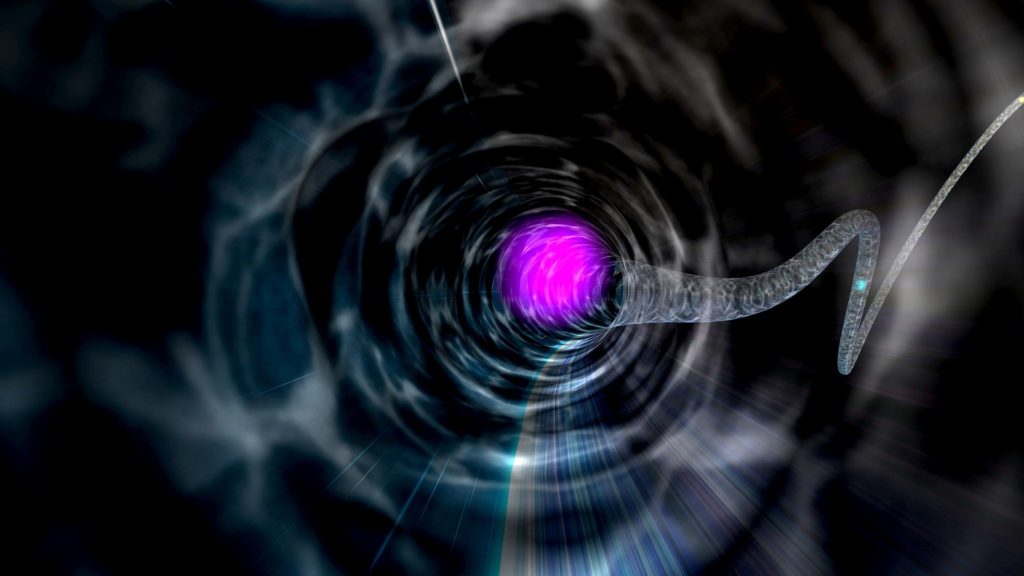 Un trou de ver est une sorte de portail totalement théorique dans l'espace-temps, d'un trou noir vers un autre trou noir (ou plutôt un trou blanc). // Source : Pixabay Un trou de ver est une sorte de portail totalement théorique dans l'espace-temps, d'un trou noir vers un autre trou noir (ou plutôt un trou blanc). // Source : Pixabay