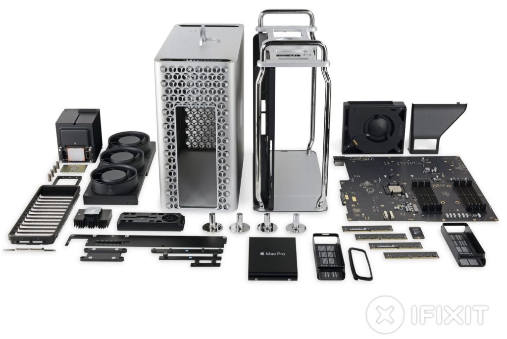 Démontage Mac Pro 2019 par iFixit // Source : iFixit Démontage Mac Pro 2019 par iFixit // Source : iFixit