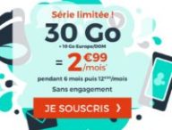 Cdiscount mobile 30 Go + 10 Go Europe et DOM