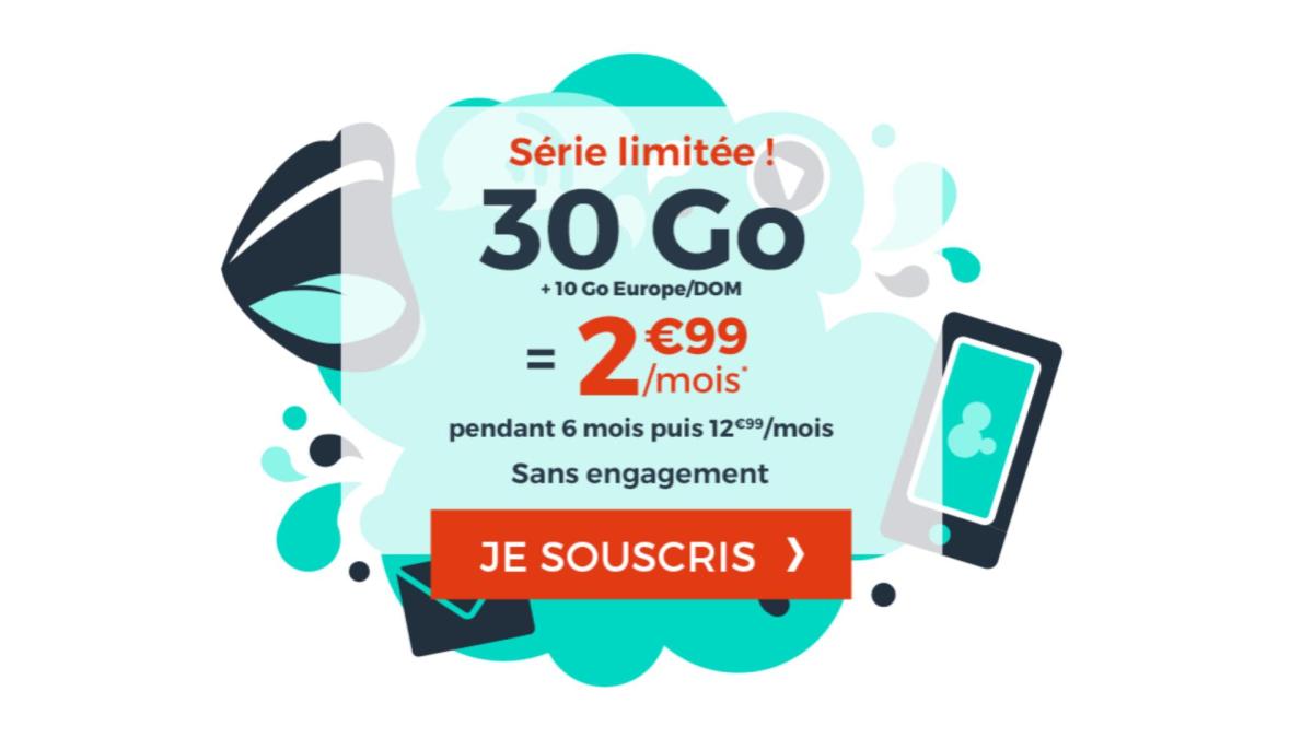 Cdiscount mobile 30 Go + 10 Go Europe et DOM Cdiscount mobile 30 Go + 10 Go Europe et DOM