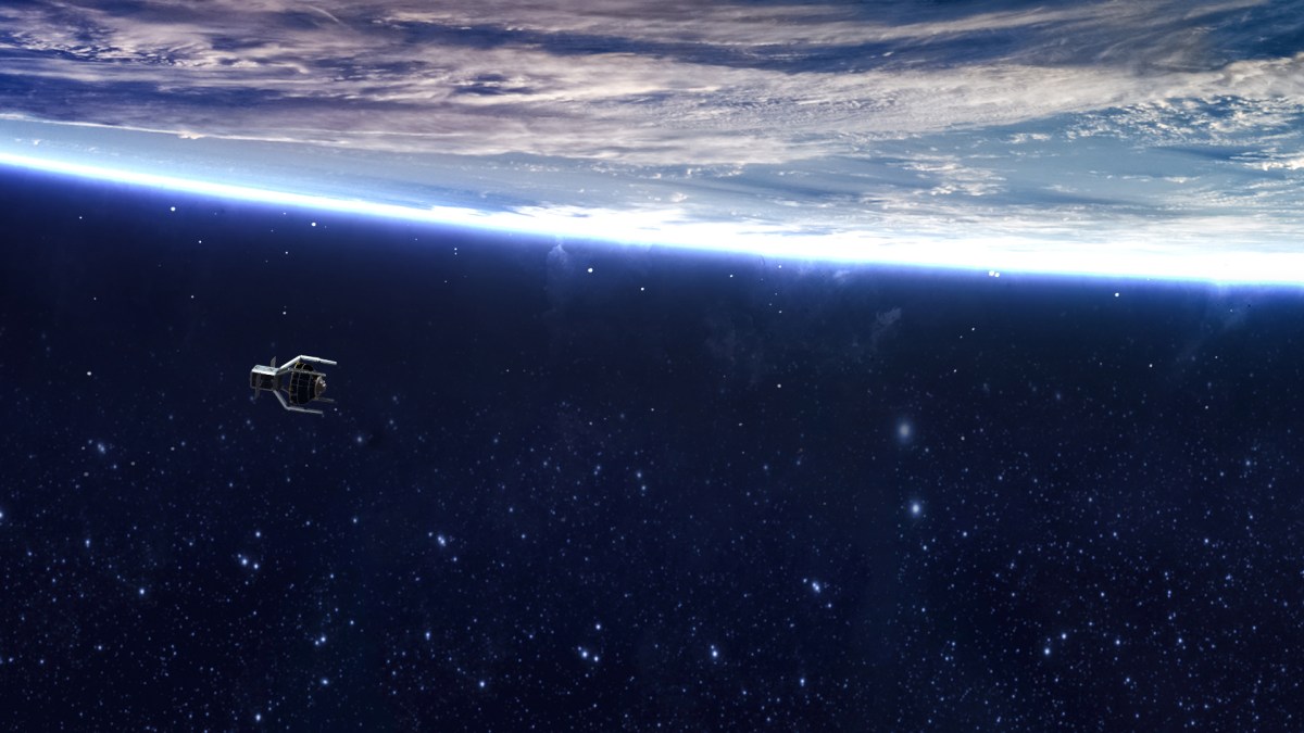 Une représentation de la future mission ClearSpace-1. // Source : ESA, ClearSpace (photo recadrée) Une représentation de la future mission ClearSpace-1. // Source : ESA, ClearSpace (photo recadrée)