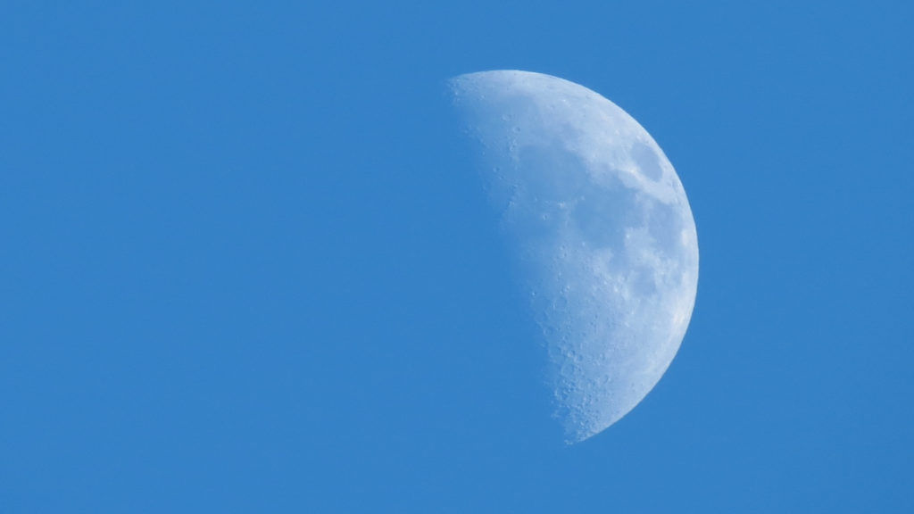 Une demi-lune. // Source : Pxhere/CC0 Domaine public (photo recadrée) Une demi-lune. // Source : Pxhere/CC0 Domaine public (photo recadrée)