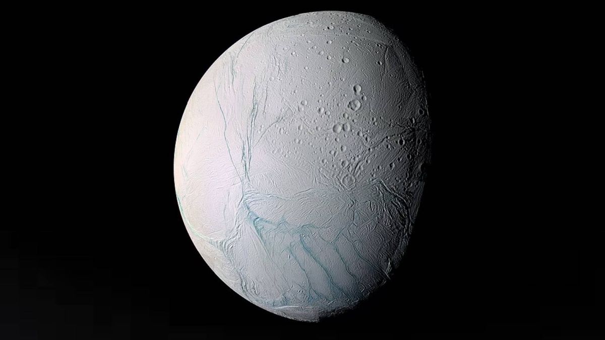 Encelade capturée en 2005 // Source : Wikipedia/CC/NASA/JPL/Space Science Institute Encelade capturée en 2005 // Source : Wikipedia/CC/NASA/JPL/Space Science Institute