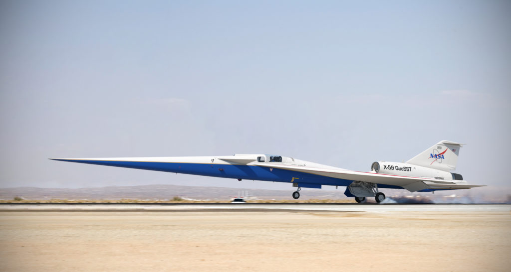 La forme aérodynamique de l'engin a été pensée pour éviter le bang habituel des avions supersoniques. // Source : Lockheed Martin La forme aérodynamique de l'engin a été pensée pour éviter le bang habituel des avions supersoniques. // Source : Lockheed Martin