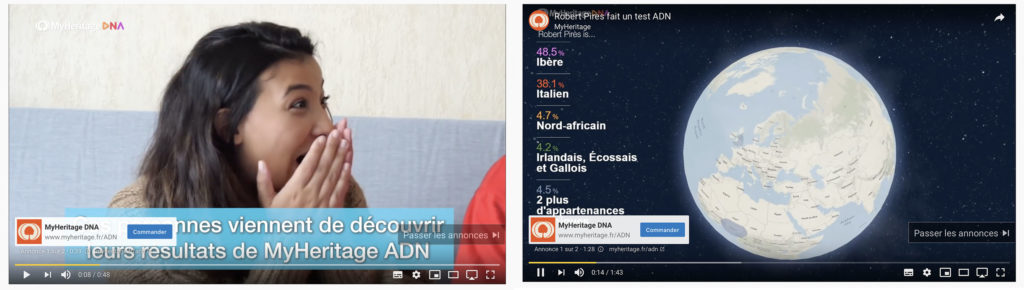 Des publicités sur YouTube // Source : Captures d'écran YouTube Des publicités sur YouTube // Source : Captures d'écran YouTube