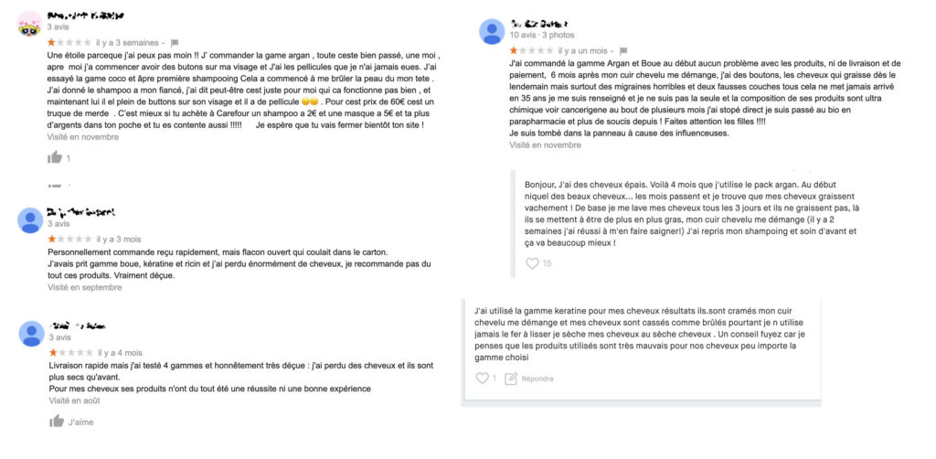Des avis négatifs. // Source : Captures d'écran Numerama Des avis négatifs. // Source : Captures d'écran Numerama
