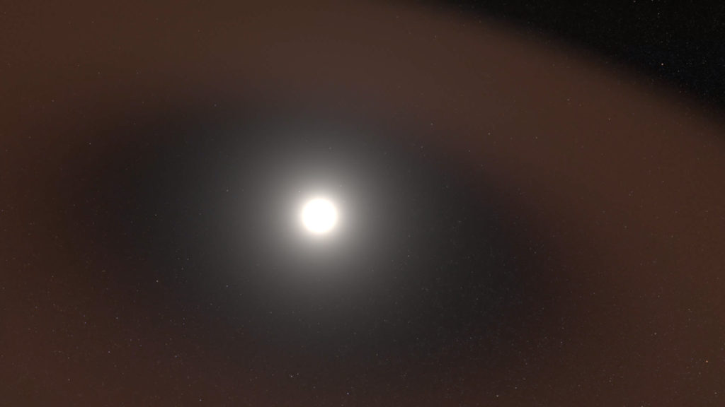 La dispersion de la poussière observée par la sonde solaire Parker. // Source : NASA's Goddard Space Flight Center/Scott Wiessinger La dispersion de la poussière observée par la sonde solaire Parker. // Source : NASA's Goddard Space Flight Center/Scott Wiessinger