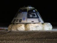 La capsule CST-100 Starliner de Boeing. // Source : NASA/Bill Ingalls (photo recadrée)