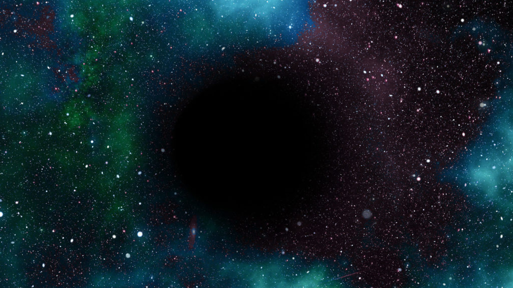 Une représentation d'un trou noir. // Source : Pixabay (photo recadrée et modifiée) Une représentation d'un trou noir. // Source : Pixabay (photo recadrée et modifiée)