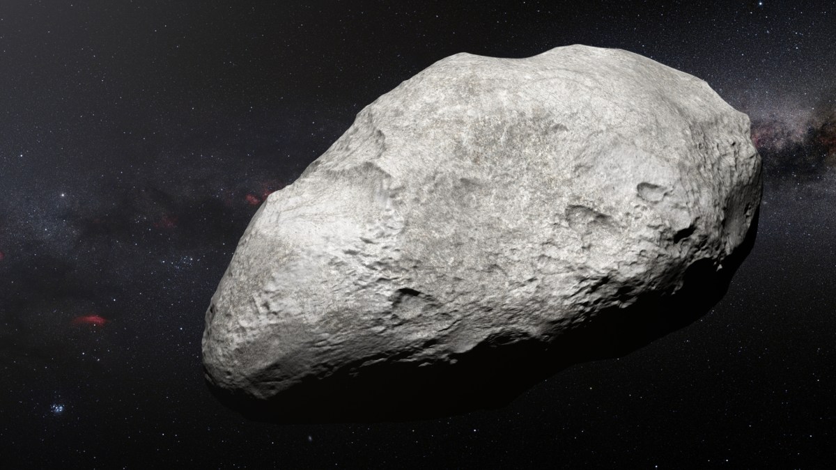 Vue d'artiste de l'astéroïde 2004 EW95. // Source : ESO/M. Kornmesser (photo recadrée) Vue d'artiste de l'astéroïde 2004 EW95. // Source : ESO/M. Kornmesser (photo recadrée)