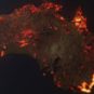 La visualisation 3D de l'Australie en feu. // Source : Facebook Anthony Hearsey - Creative Imaging (photo recadrée)