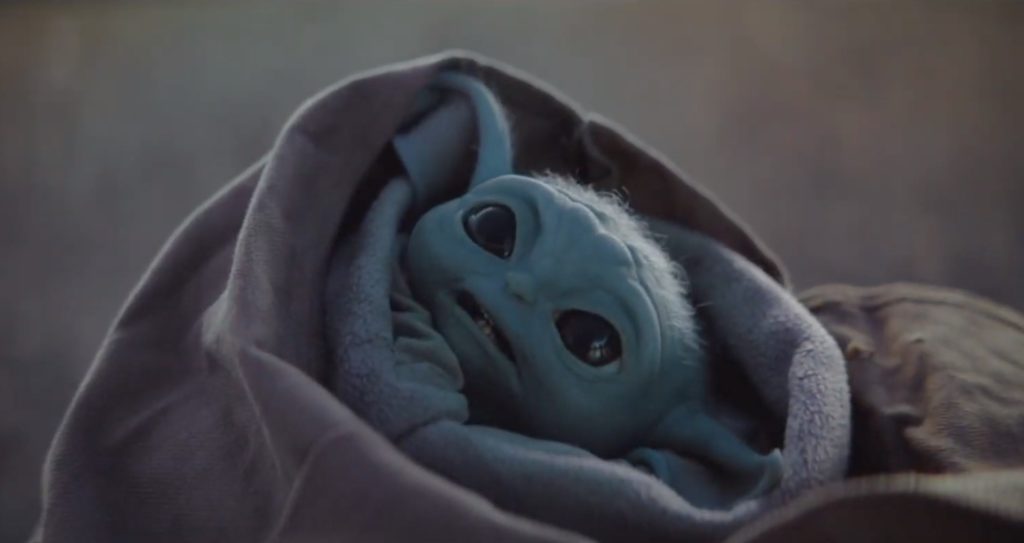 Baby Yoda dans The Mandalorian // Source : Disney+/ Capture d'écran YouTube Baby Yoda dans The Mandalorian // Source : Disney+/ Capture d'écran YouTube