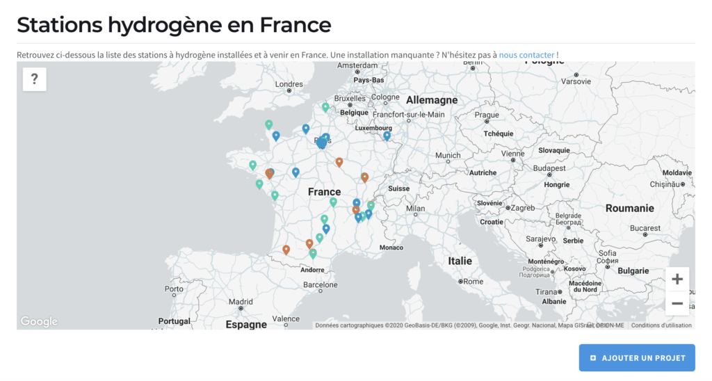 Les stations de recharge à hydrogène // Source : H2-mobile Les stations de recharge à hydrogène // Source : H2-mobile