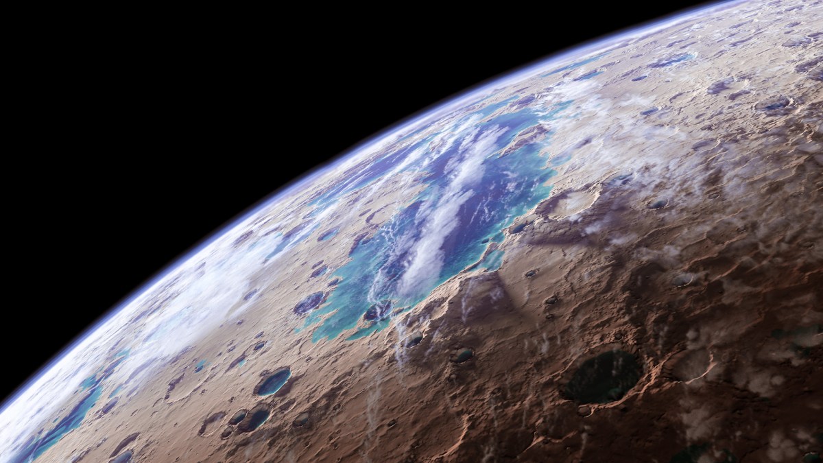 Le lac Eridania, un possible ancien lac de la planète Mars. // Source : Flickr/CC/Kevin Gill (photo recadrée) Le lac Eridania, un possible ancien lac de la planète Mars. // Source : Flickr/CC/Kevin Gill (photo recadrée)