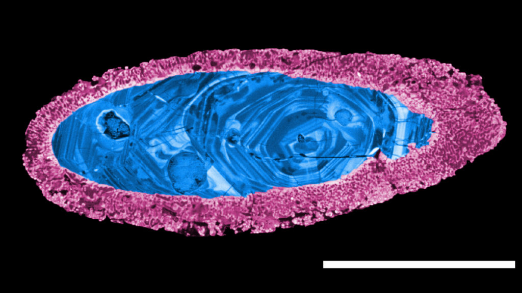 Un grain de zircon. // Source : Nasa (photo recadrée) Un grain de zircon. // Source : Nasa (photo recadrée)