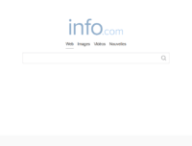 La page d'accueil d'Info.com