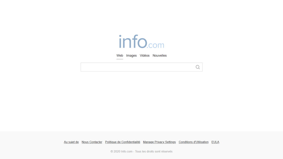 La page d'accueil d'Info.com La page d'accueil d'Info.com