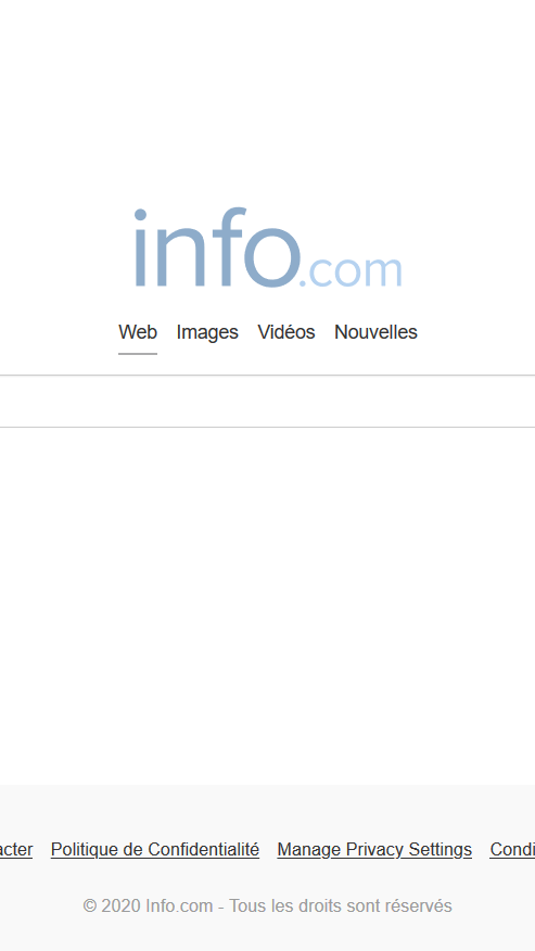 La page d'accueil d'Info.com La page d'accueil d'Info.com