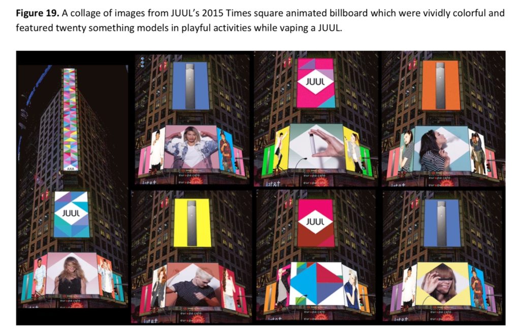 Les pubs pour JUUL en 2015 // Source : "JUUL Advertising Over its First Three Years on the Market" Les pubs pour JUUL en 2015 // Source : "JUUL Advertising Over its First Three Years on the Market"