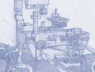 Un croquis du rover Mars 2020. // Source : Flickr/CC/Nasa (photo recadrée)