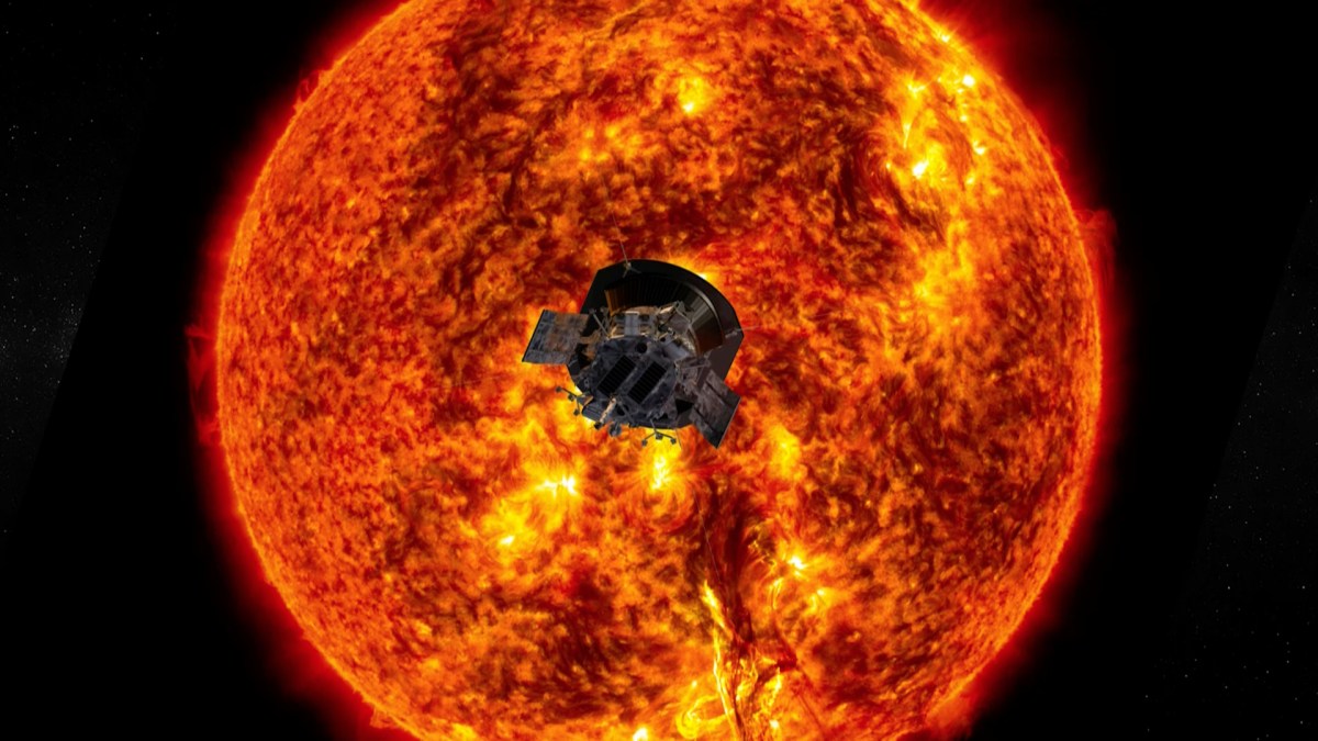 La sonde solaire Parker, vue d'artiste. // Source : NASA/Johns Hopkins APL La sonde solaire Parker, vue d'artiste. // Source : NASA/Johns Hopkins APL